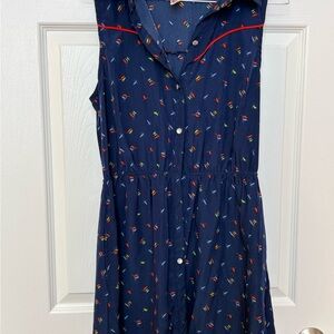 Mimi Chica Charcoal Dress with Bright Accents